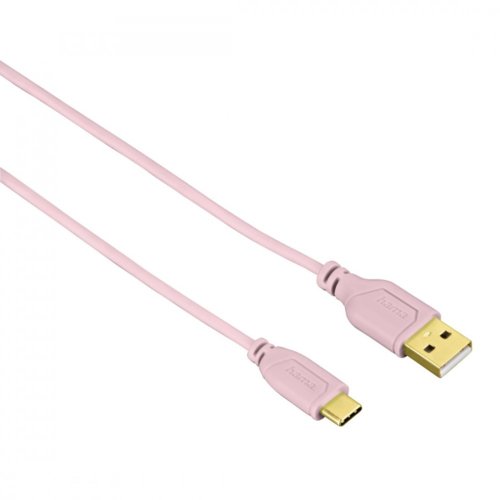 Hama KABEL USB-C - USB 2.0 A FLEXI-SLIM 0.75 M RÓŻOWY