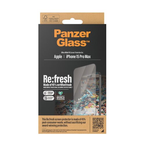 Szkło ochronne PanzerGlass Re:fresh Glass iPhone 15 Pro Max
