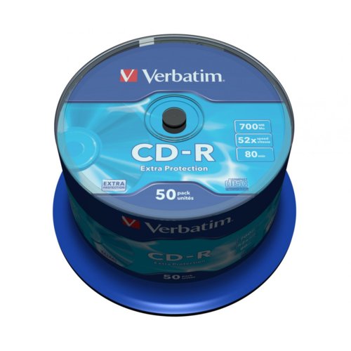 CD-R Verbatim 52x 700MB (Cake 50) EXTRA PROTECTION