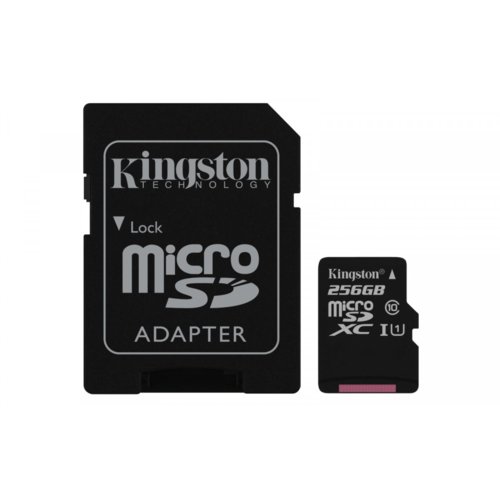 Kingston microSD 256GB Canvas Select 80/10MB/s adapter