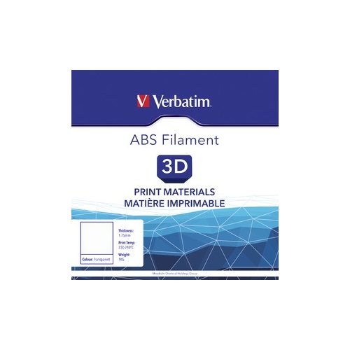 Verbatim Filament 3D ABS 1.75mm 1kg transparent