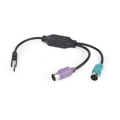 Adapter Gembird UAPS12-BK 2xPS2->USB mysz + klawiatura czarny