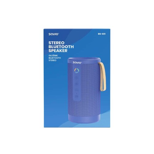 Głośnik bezprzewodowy Savio BS-031 Bluetooth AUX SD TWS Niebieski