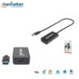 Kabel adapter Manhattan Super Speed USB 3.0 na HDMI M/F 1080p, czarny