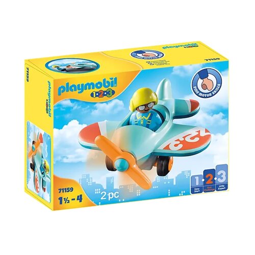 Zabawka Playmobil samolot z obrotowym śmigłem i pilotem