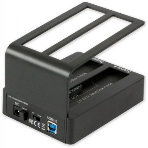 Stacja dokująca/replikator Techly USB 3.0 SATA 2,5"-3,5" z OTB, z klonowaniem, czarna