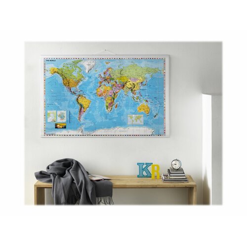Mapa świata NAGA 137x89 laminowana kolorowa