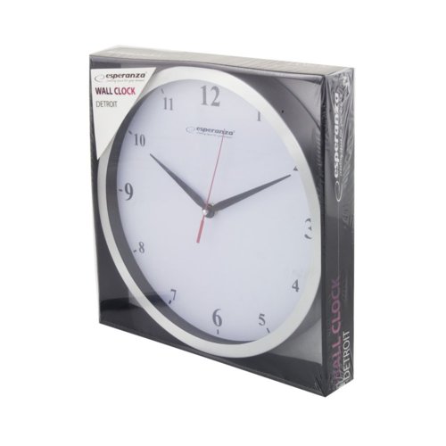 Zegar ścienny Esperanza Detroit EHC009W Biały