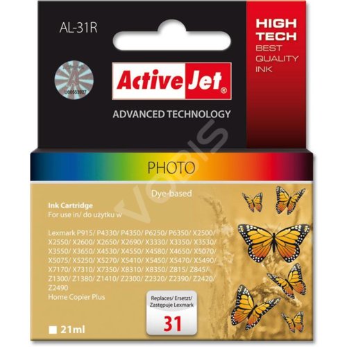 ActiveJet AL-31R tusz fotograficzny do drukarki Lexmark (zamiennik Lexmark 31 18C0031E) Premium