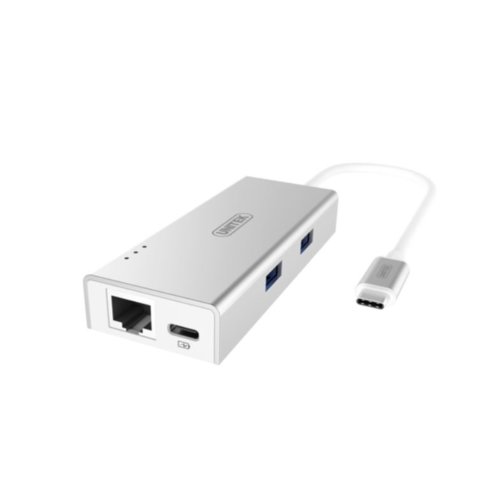 Unitek Adapter USB TYP-C Power Delivery; USB 3.0/GIGA ETHERNET /Y-9106