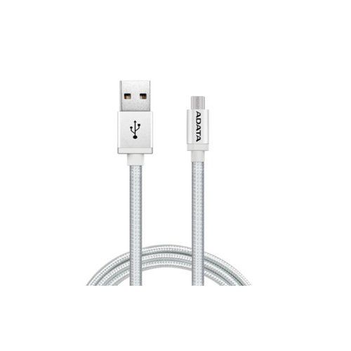 Kabel do ładowania Adata alu-knit USB-microUSB srebrny