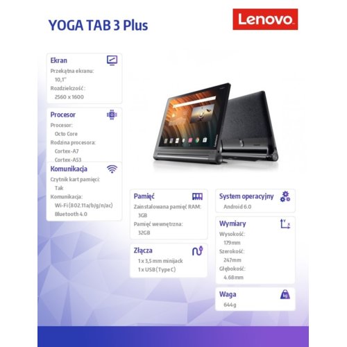 Lenovo 0TAB 3 Plus ZA1N0003PL 10.1 3GB 32GB A6.0