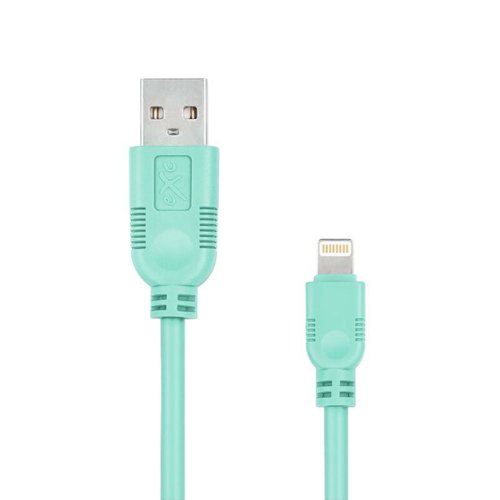 Kabel USB 2.0 eXc WHIPPY USB A(M) - Lightning 8-pin(M), 0,9m, miętowy