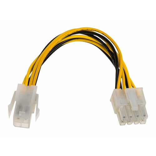 Kabel zasilający Akyga AK-CA-10 ( P4 4-pin /  EPS P8 8-pin F-M PVC 0,15m )