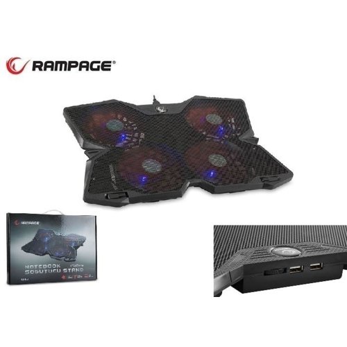 Podstawka chłodząca Rampage AD-RC3 GAMING Black 4x LED FAN, 2x USB