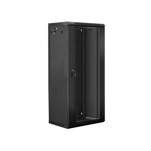 LANBERG Szafa instalacyjna wisząca 19'' 27U 600X450mm czarna (drzwi      szklane)