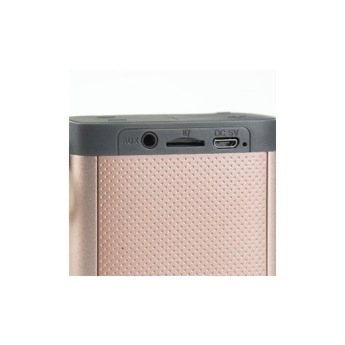 Głośnik bluetooth z mikrofonem, FM, SD, metalowy, 3W ART AS-B40-RG rosy grey