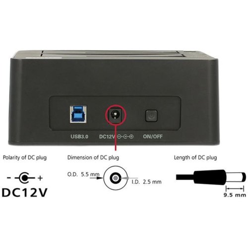 Delock Stacja dokujaca HDDx2 Sata 2,5/3,5 USB 3.0