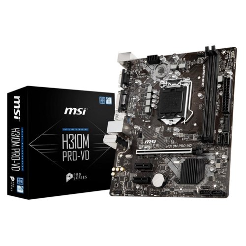 Płyta główna MSI H310M PRO-VD ( LGA 1151 ; 2x DDR4 DIMM ; Mini ATX ; Nie )