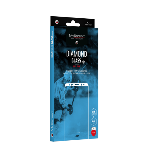 Szkło hartowane Myscreen Diamond Edge Full Glue do iPhone 12 Pro Max 6,7" Czarne