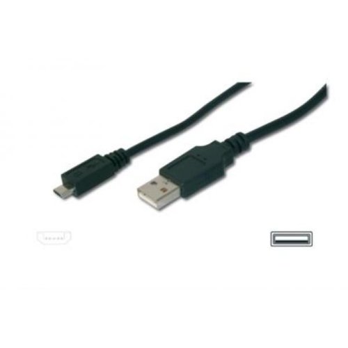 ASSMANN Kabel połączeniowy USB 2.0 HighSpeed Typ USB A/micro USB B M/M czarny 1m           USB B M/M czarny 1m