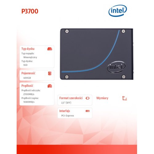 Intel P3700 400GB PCIe 3.0 SSD 20nm 2.5in