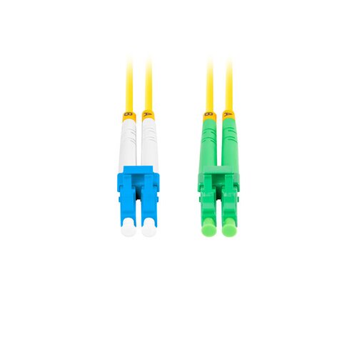 Patchcord światłowodowy Lanberg FO-LALU-SD11-0020-YE SM LC/APC-LC/UPC 2m