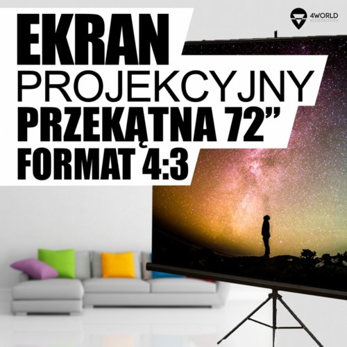 4World Ekran Projection screen 145x110 (72'',4:3)