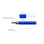 Adata Kabel USB-microUSB 1m Blue alu-knit