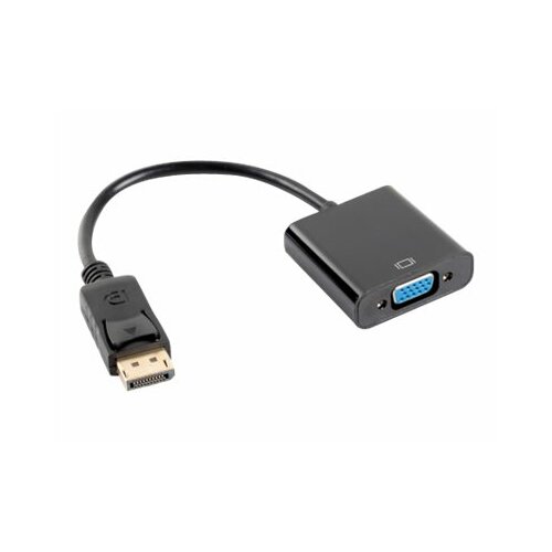 LANBERG Adapter DisplayPort (M) -> VGA 15 pin (F) czarny na kablu