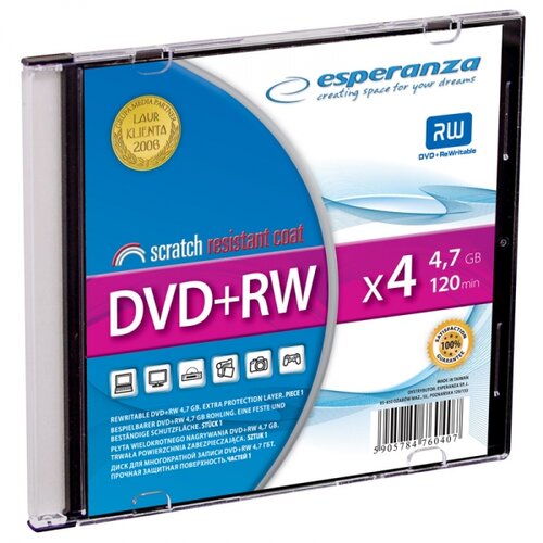 Płyty DVD+RW Esperanza 1024