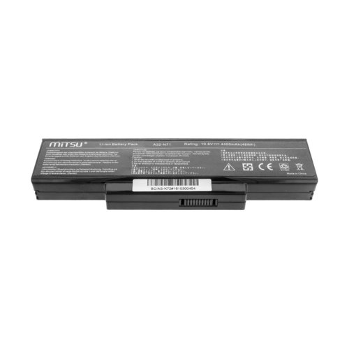 Bateria Mitsu do Asus K72, K73, N73, X77 4400 mAh (48 Wh) 10.8 - 11.1 Volt
