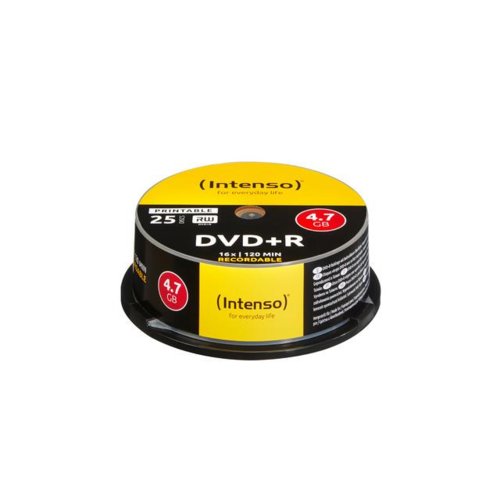 DVD+R INTENSO 4.7GB X16 PRINTABLE (25 CAKE)
