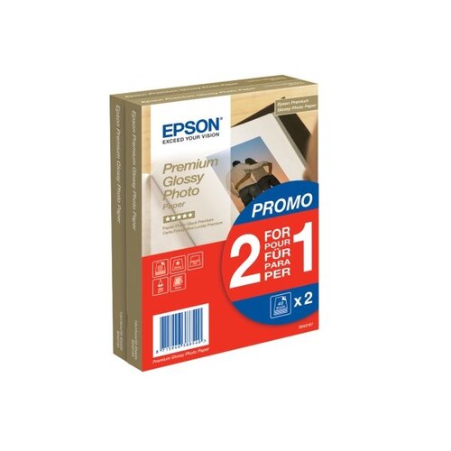 Papier fotograficzny Epson Premium Glossy Photo Paper 10x15cm (2x 40 Arkuszy)
