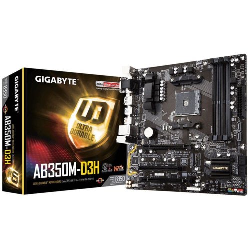 Płyta Gigabyte GA-AB350M-D3H /AMD B350/DDR4/SATA3/M.2/USB3.1/PCIe3.0/AM4/mATX