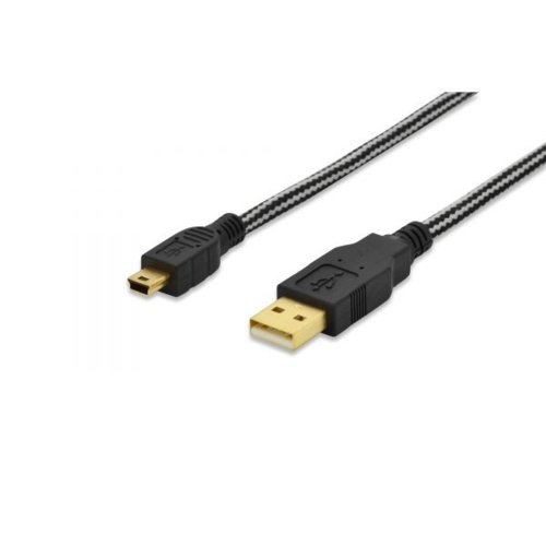 EDNET Kabel połączeniowy USB 2.0 Canon Typ USB A/miniUSB B, M/M czarny 1,8m blister premium