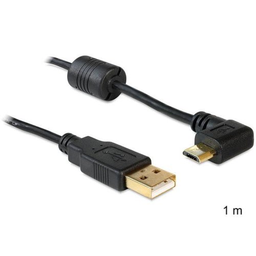 Delock Kabel Micro USB AM-MBM5P kątowy lewy/prawy 1m
