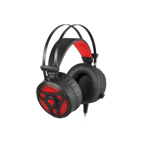 Słuchawki z mikrofonem Genesis Neon 360 Gaming podświetlenie czarno-czerwone