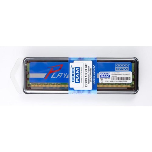 Pamięć DDR3 GOODRAM PLAY 16GB(2x8GB)/1600MHz 10-10-10-28 BLUE