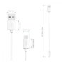 AUKEY CB-D10 White zestaw 3 szt. szybkich kabli Quick Charge micro USB-USB | 3x1.2m | 5A | 480 Mbps