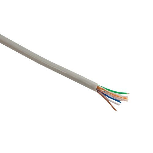 4world Kabel instalacyjny UTP | 4x2 | kat. 5e | drut | 100m | CU | szary