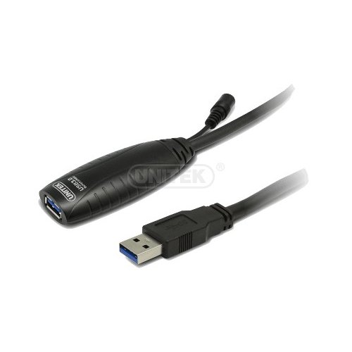 Unitek Przedłużacz aktywny USB 3.0, A (M) -A (F), 10m, czarny