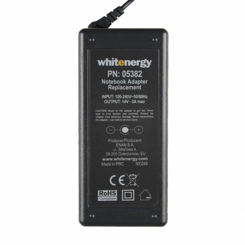 Whitenergy Zasilacz do LCD 14V | 3A 42W wtyk 6.5*4.4mm + pin Samsung 05382