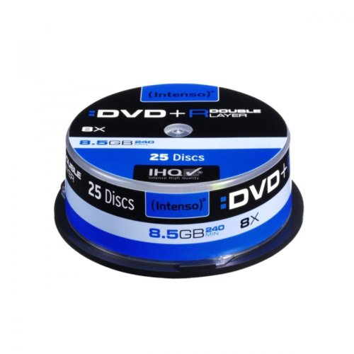 Intenso DVD+R 8x 8,5GB Double Layer (25 Cake)