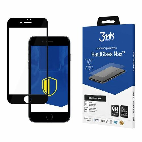 3MK HardGlass MAX iPhone 7 Plus czarny szkło hartowane fullscreen9h