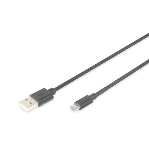ASSMANN Kabel połączeniowy USB 2.0 HighSpeed Typ USB A/microUSB B      M/M czarny 3m
