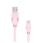 Kabel USB 2.0 eXc WHIPPY USB A(M) - USB 3.1 TYPU C(M) 5-pin, 0,9m, jasny różowy 