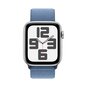 Smartwatch Apple Watch SE GPS 44mm srebrny aluminium + zimowy błękitny pasek