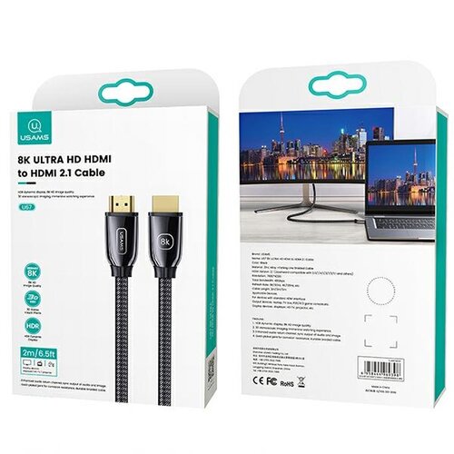 Kabel HDMI - HDMI 2.1 USAMS U67 5m 8K czarny