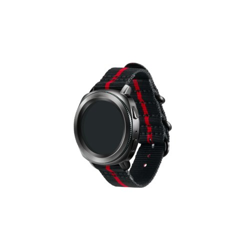 Samsung Gear Sport Premium Nato Strap GP-R600BREECAI Black-red